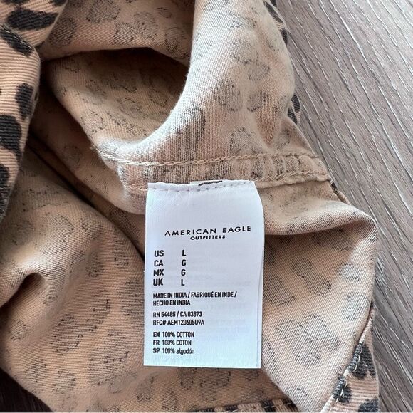 American eagle leopard print shacket boxy fit Women’s Size L - Picture 5 of 6
